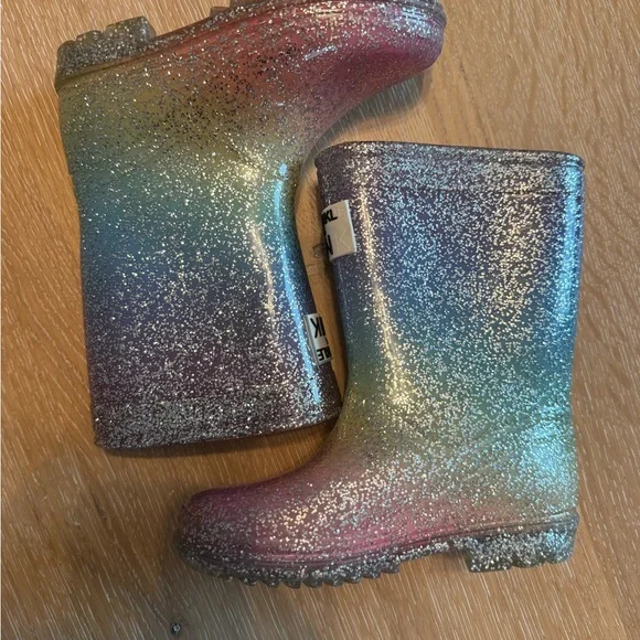 Glittery Rainbow Boots for Kids - Picture 2 of 4
